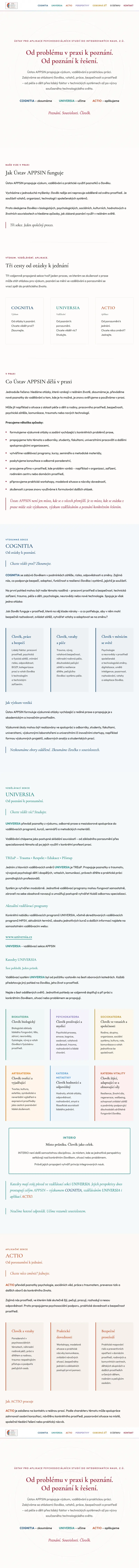 Web Ústav APPSIN (appsin.cz)