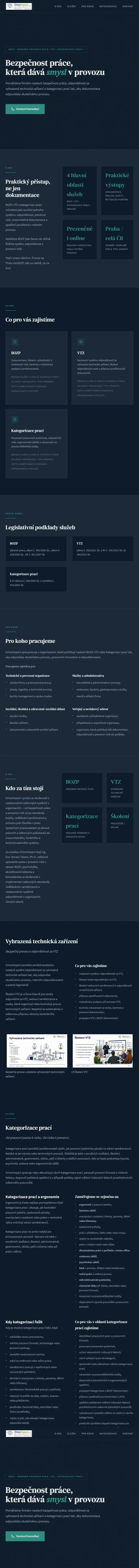 Web OrionImpact (orionimpact.cz)