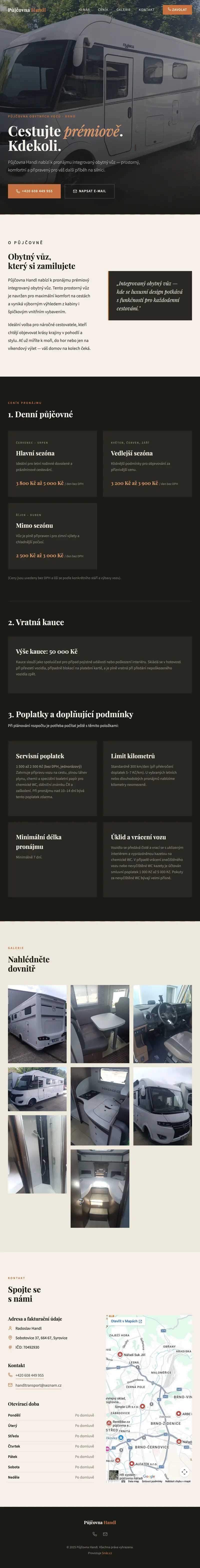 Web Půjčovna Handl (pujcovnahandl.cz)