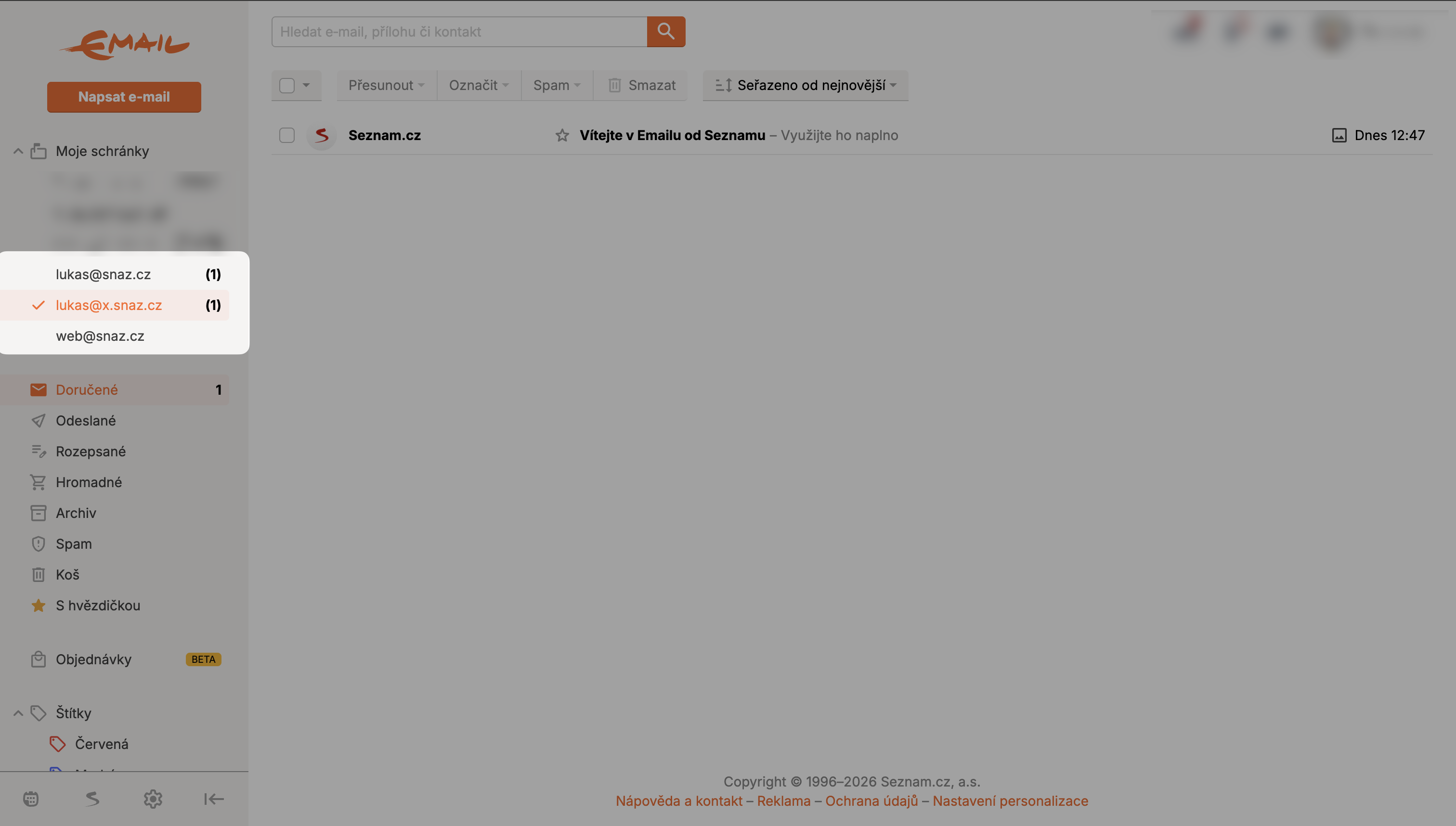 Všechny vaše schránky na jednom místě